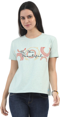 PIPER INTERNAATIONAL Casual Printed Women Light Green Top