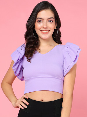 METRONAUT Party Solid Women Purple Top