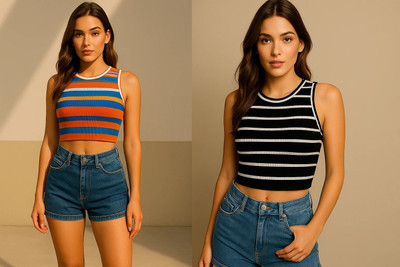 METRONAUT Casual Striped Women Multicolor Top