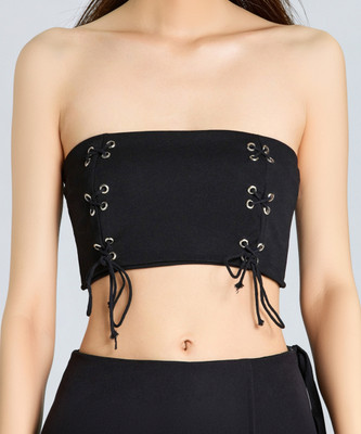 Zomoda Casual Solid Women Black Top