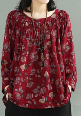 LADY ZOOM Party Printed Women Red Top