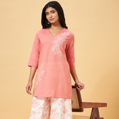 Rangmanch by Pantaloons Casual Embroidered Women Pink Top