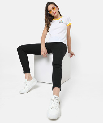 Pina Colada Casual Graphic Print Women White Top