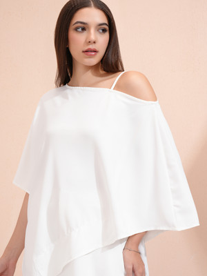Tokyo Talkies Casual Solid Women White Top