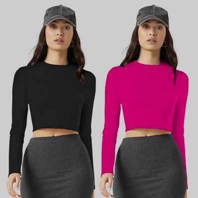 Maheshvi Casual Solid Women Pink Top