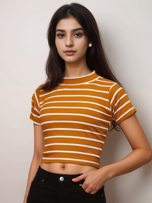 NiloBerry Party Striped Women Multicolor Top