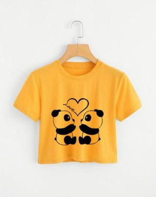 HouseOfCommon Casual Printed Women Yellow Top
