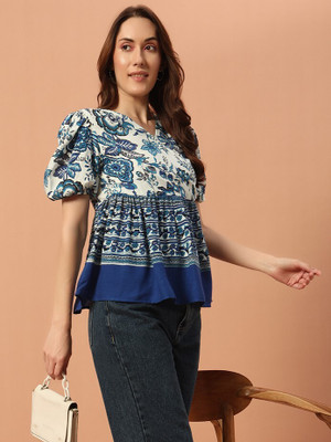 THE DRY STATE Casual Floral Print Women Multicolor Top