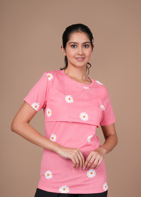 Mayaval Casual Printed Women Red Top