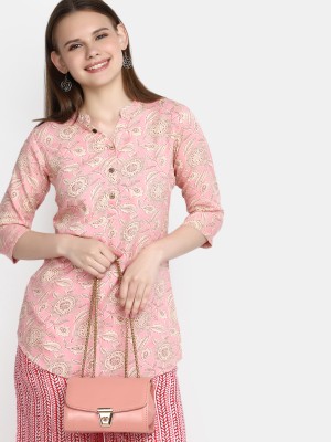 V-MART Casual Printed Women Pink, Beige, Maroon Top