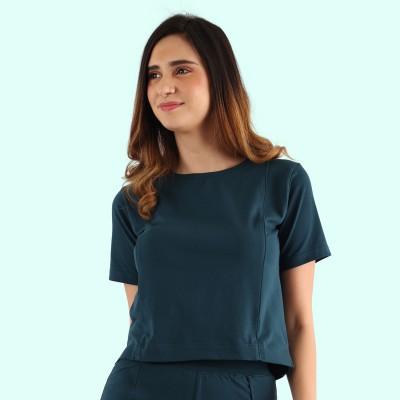 NITE FLITE Casual Solid Women Dark Green Top