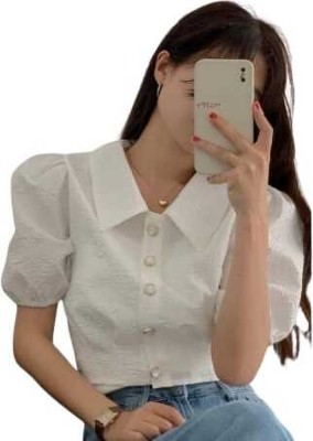 Dossier's Party Solid Women White Top