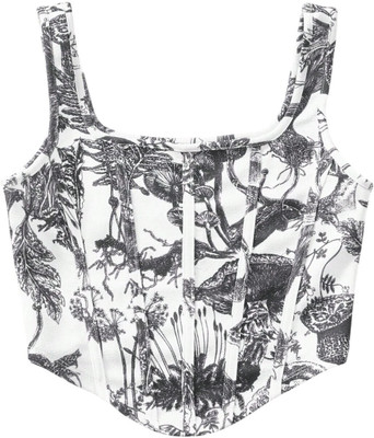 Cozynest Casual Printed Women White, Multicolor Top