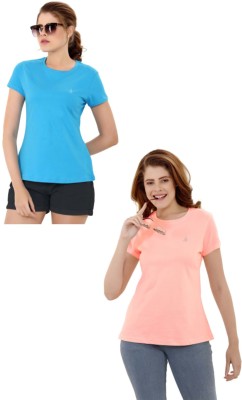 SoftTouch Casual Solid Women Light Blue Top