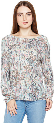 OXOLLOXO Casual Regular Sleeve Ethnic Motifs Women Multicolor Top