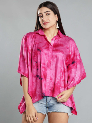 LetsDressUp Casual Printed Women Pink Top