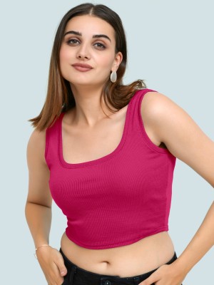 Berry Bird Casual Solid Women Pink Top