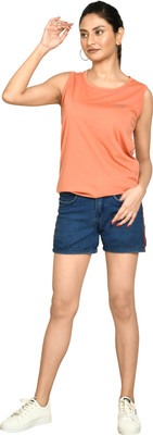 altius Casual Solid Women Orange Top