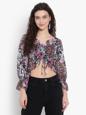 DD Enterprises Casual Floral Print Women Multicolor Top