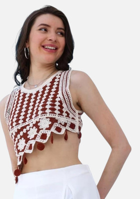 Emprace Casual Embroidered Women Maroon Top