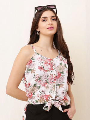 Moda Rapido Casual Floral Print Women Multicolor Top