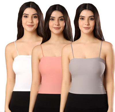 Paavki Casual Solid Women White, Orange, Grey Top