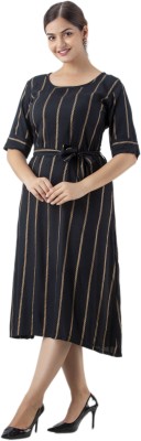 DMP FASHION Women Nighty(Black)