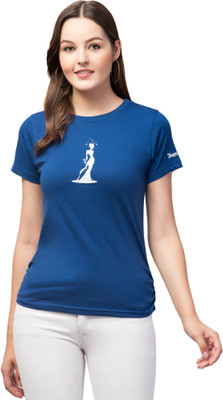 SHIVA FASHION Casual Printed Women Blue Top