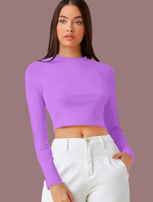 NAVYANKAA Casual Solid Women Light Blue Top