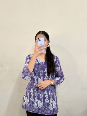 Premcreation Party Printed Women Blue Top