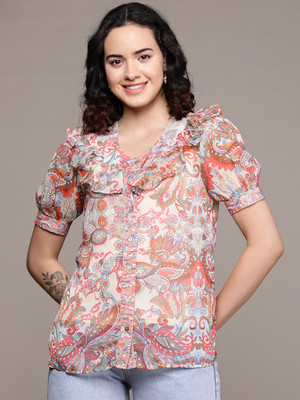 Aarke Ritu Kumar Casual Floral Print Women Multicolor Top