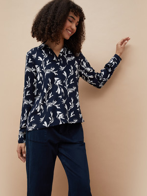 Fame Forever by Lifestyle Casual Printed Women Blue Top