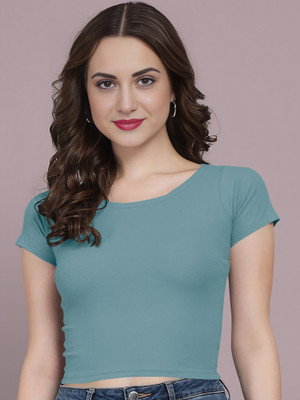 Kashonaa Casual Solid Women Light Green Top