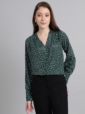 KOTTY Casual Printed Women Green Top