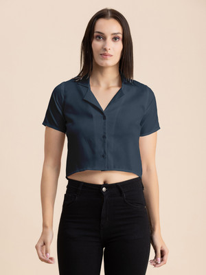 moomaya Casual Printed Women Blue Top