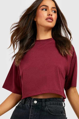 vervean Casual Solid Women Maroon Top