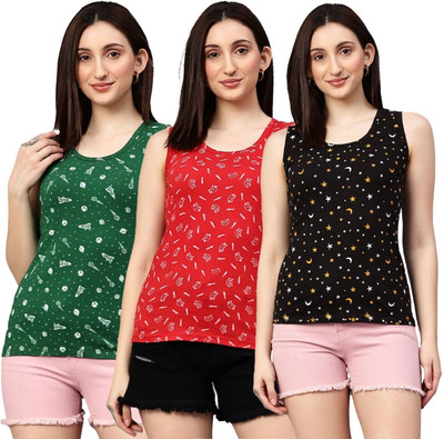 FASHA Casual Printed Women Multicolor Top