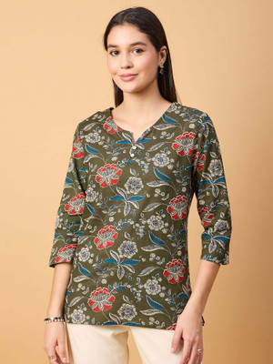 Neesh Casual Printed Women Multicolor Top