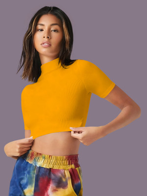 NAVYANKAA Casual Solid Women Yellow Top