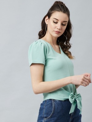 vaidehee entrprise Casual Solid Women Light Green Top