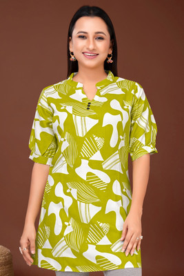 Manthan Creation Casual Solid Women Green Top