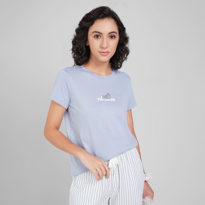 Dreamz by Pantaloons Casual Solid Women Blue Top