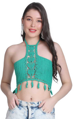 NYCRA Casual Self Design Women Dark Green Top