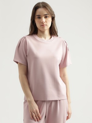 United Colors of Benetton Casual Solid Women Pink Top