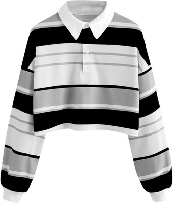 HouseOfCommon Striped Women Round Neck Multicolor T-Shirt