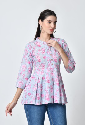 LIBOZA Casual Floral Print Women Pink, Purple Top