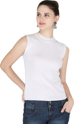 GO.4.IT Casual Self Design Women White Top