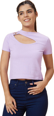 Globus Casual Self Design Women Purple Top