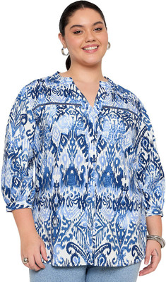 wild U Casual Printed Women Blue Top