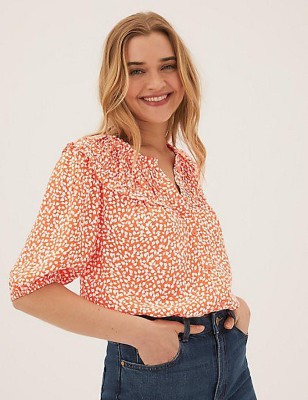 MARKS & SPENCER Casual Printed Women Multicolor Top